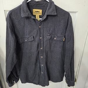 Kilimanjaro Men's Dark Grey Long Sleeve Button Front Shirt size M